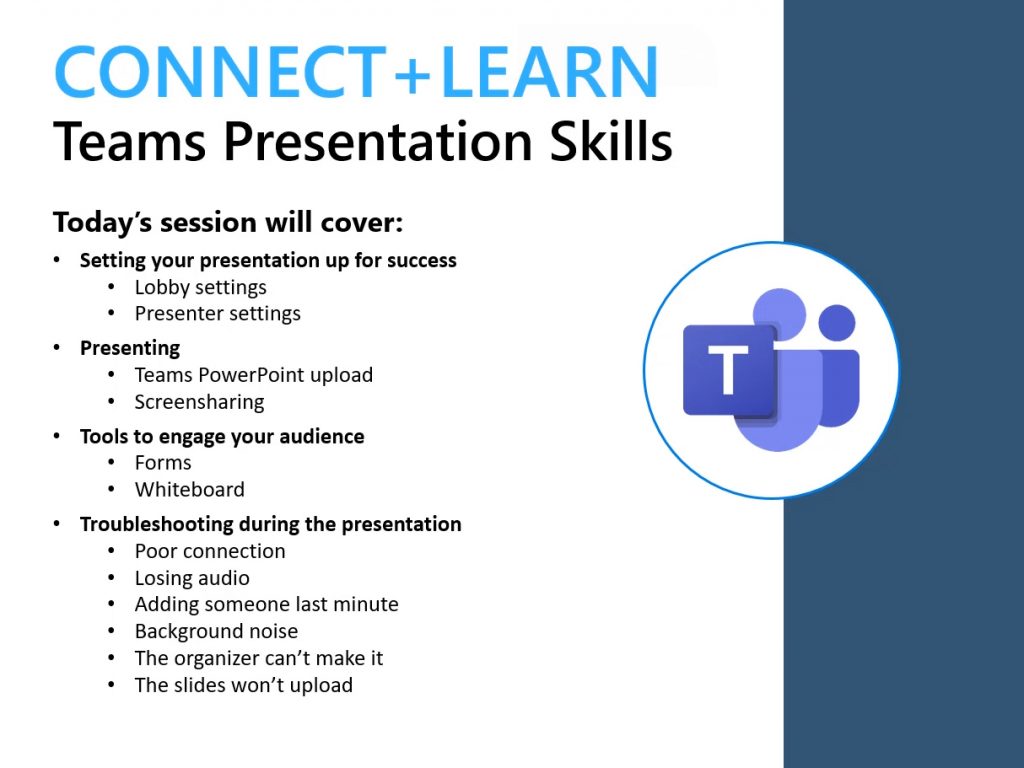 Screenshot of past Connect+Learn session