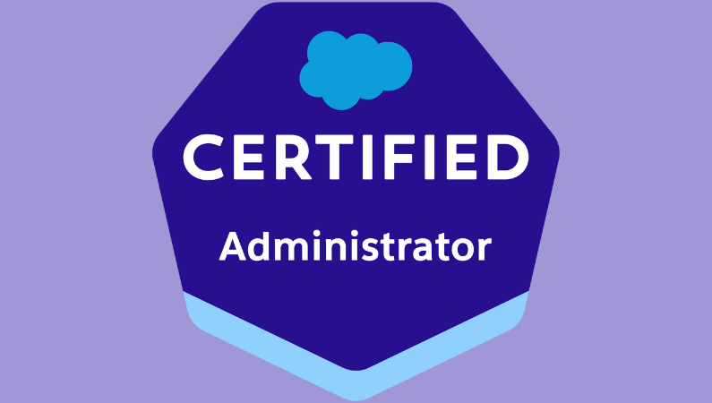 Logo for the Salesforce administrator certification