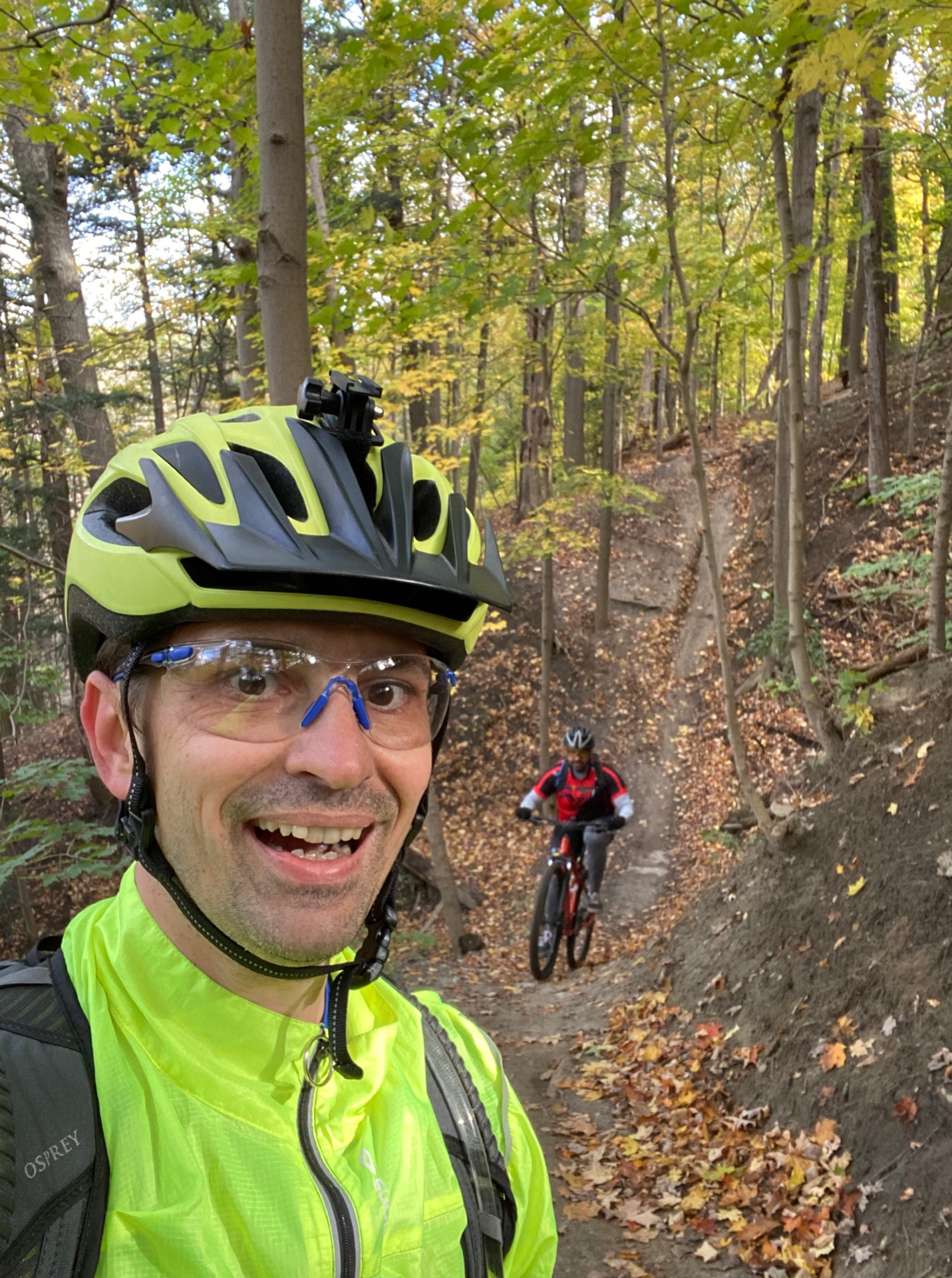 Selfie of Sebastian on a bike trail